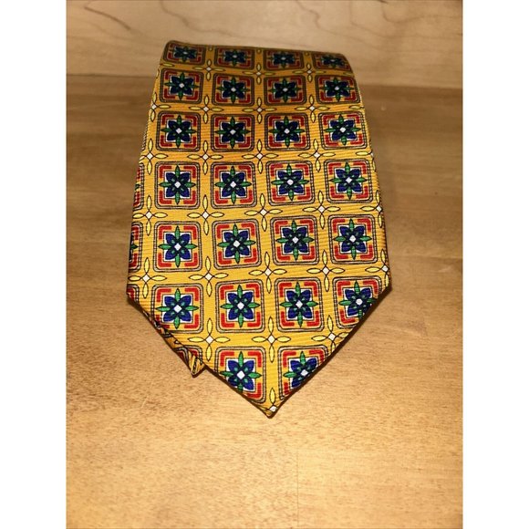 Cape Cod Neckwear Men's 55”x3" Vibrant Multi Color Silk Tie - Picture 1 of 7